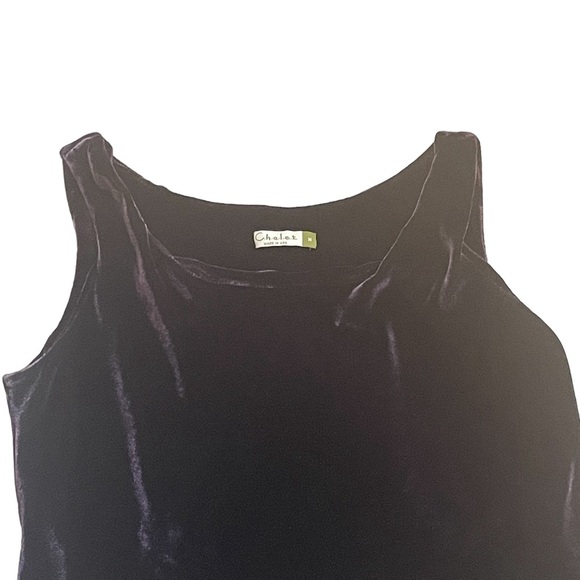 Chalet woman’s deep purple velvet sleeveless top, size medium - Picture 2 of 7